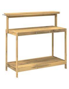 Banco da Giardinaggio Esterno 111,5 x 48,5 x 107 cm Bianco 2