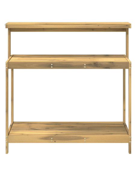 Banco da Giardinaggio Esterno 111,5 x 48,5 x 107 cm Bianco