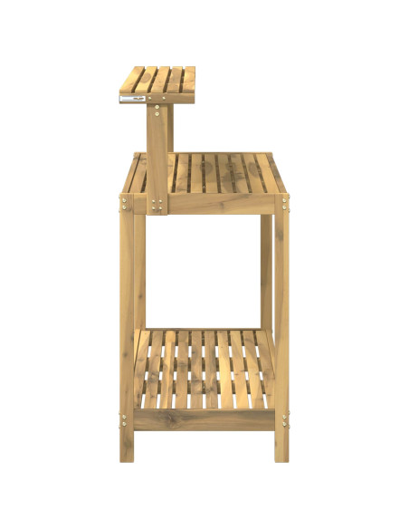 Banco da Giardinaggio Esterno 111,5 x 48,5 x 107 cm Bianco