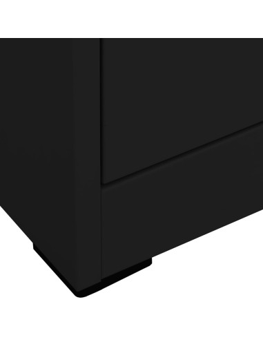 Schedario Nero 46x62x72,5 cm in Acciaio