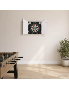 Armadio per Dartboard Nero 56 x 12 x 63 cm Legno ingegnerizzato