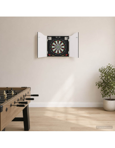 Armadio per Dartboard Nero 56 x 12 x 63 cm Legno ingegnerizzato