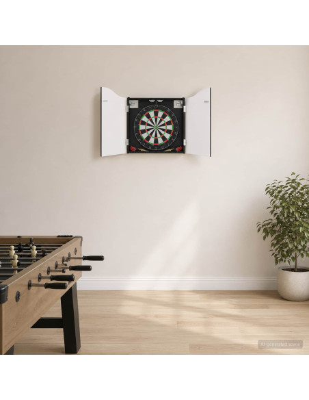 Armadio per Dartboard Nero 56 x 12 x 63 cm Legno ingegnerizzato
