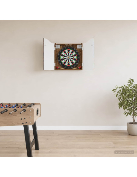 Armadio per Dartboard Legno antico 56 x 12 x 63 cm