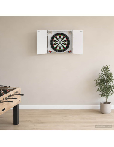 Armadio per Dartboard Bianco 56 x 12 x 53,5 cm