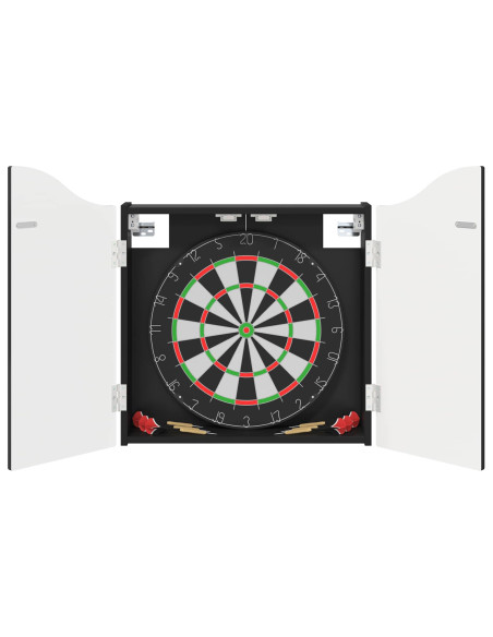Armadio per Dartboard Nero 56 x 12 x 63 cm Legno ingegnerizzato