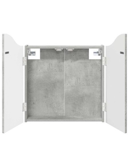 Armadio per Dartboard Grigio Cemento 56 x 12 x 63 cm