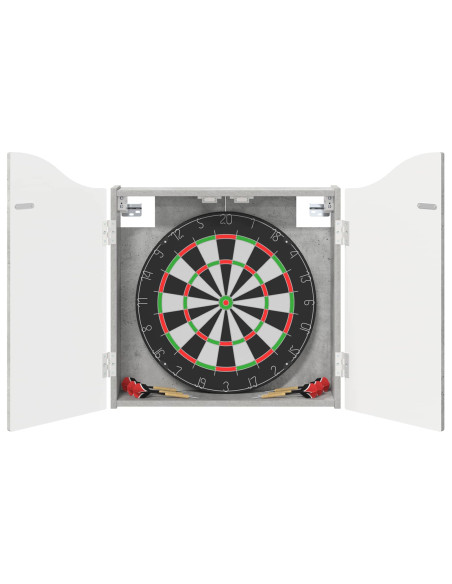 Armadio per Dartboard Grigio Cemento 56 x 12 x 63 cm