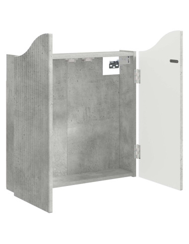 Armadio per Dartboard Grigio Cemento 56 x 12 x 63 cm