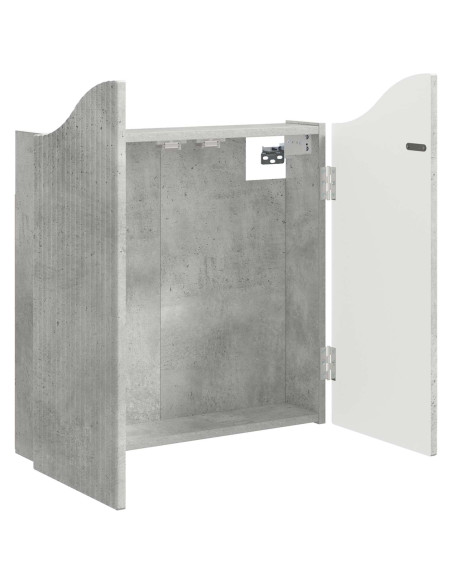 Armadio per Dartboard Grigio Cemento 56 x 12 x 63 cm