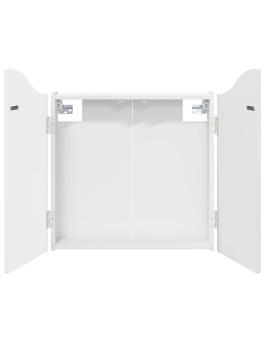 Armadio per Dartboard Bianco Lucido 56 x 12 x 63 cm