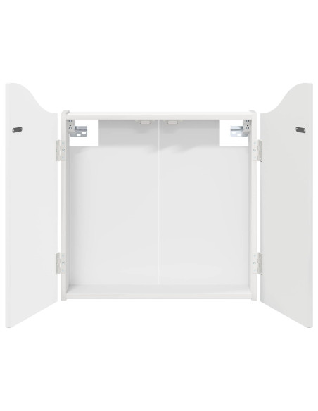 Armadio per Dartboard Bianco Lucido 56 x 12 x 63 cm