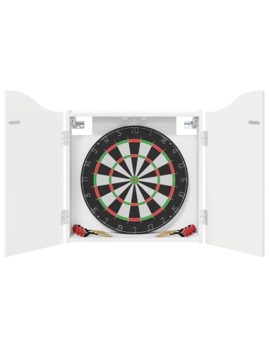 Armadio per Dartboard Bianco Lucido 56 x 12 x 63 cm