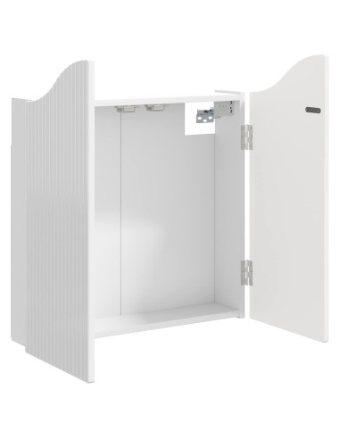 Armadio per Dartboard Bianco Lucido 56 x 12 x 63 cm