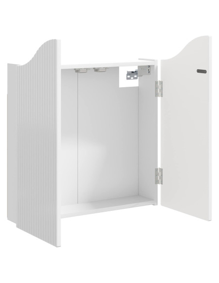 Armadio per Dartboard Bianco Lucido 56 x 12 x 63 cm