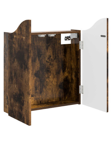 Armadio per Dartboard Rovere Fumo 56 x 12 x 63 cm
