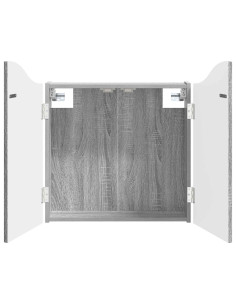 Armadio per Dartboard Sonoma grigio 56 x 12 x 63 cm 2