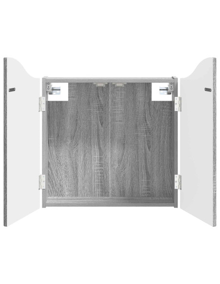 Armadio per Dartboard Sonoma grigio 56 x 12 x 63 cm
