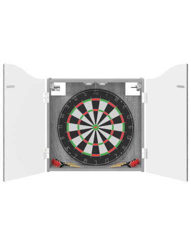 Armadio per Dartboard Sonoma grigio 56 x 12 x 63 cm