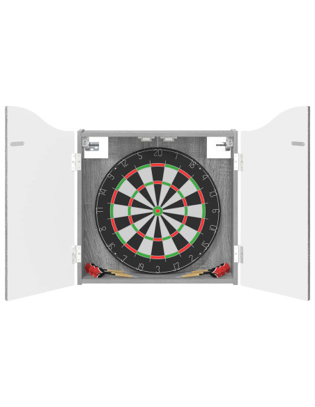 Armadio per Dartboard Sonoma grigio 56 x 12 x 63 cm