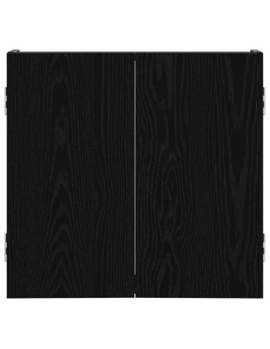 Armadio per Dartboard Rovere Nero 56 x 12 x 53,5 cm