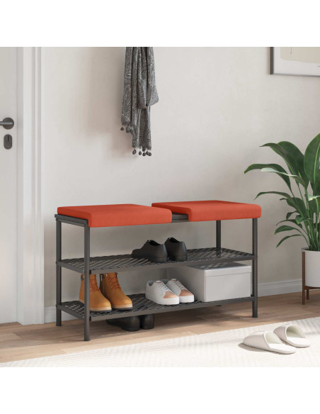Cuscino per panchina 2 pz corduroy Rosso Arancio