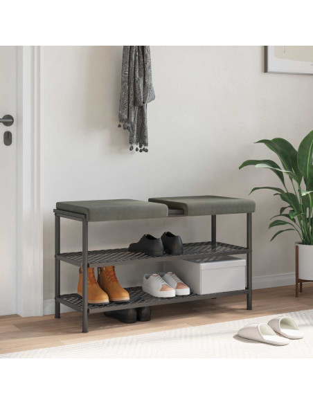 Cuscino per panchina 2 pz corduroy Grigio Chiaro