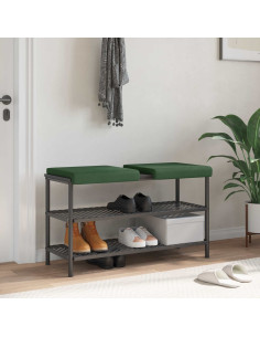 Cuscino per panchina 2 pz corduroy Verde Scuro Profondità 35 cm