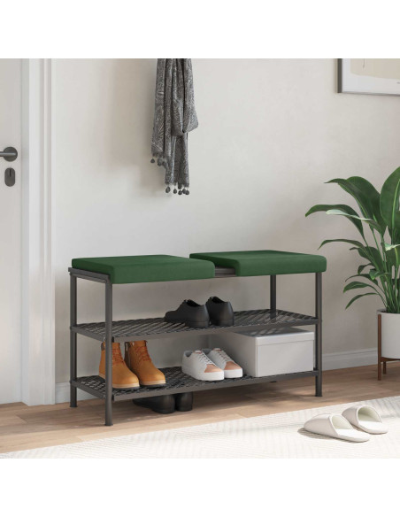 Cuscino per panchina 2 pz corduroy Verde Scuro Profondità 35 cm