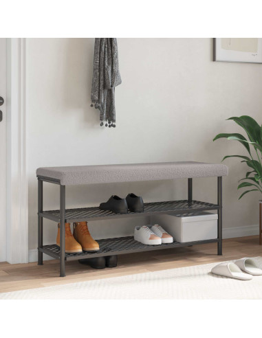 Cuscino per panchina Tessuto Sherpa Grigio Chiaro