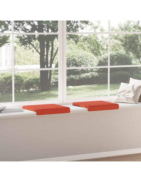 Cuscino per panchina 2 pz corduroy Rosso Arancio