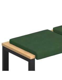 Cuscino per panchina 4 pz corduroy Verde Scuro Profondità 35 cm 2