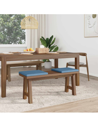 Cuscino per panchina 2 pz corduroy Blu Profondità 35 cm
