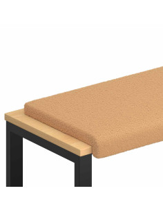 Cuscino per panchina Tessuto Sherpa Beige Profondità 35 cm 2