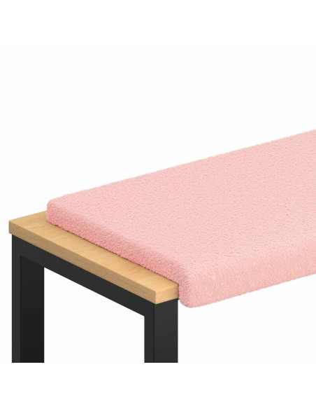 Cuscino per panchina Tessuto Sherpa Rosa Profondità 35 cm