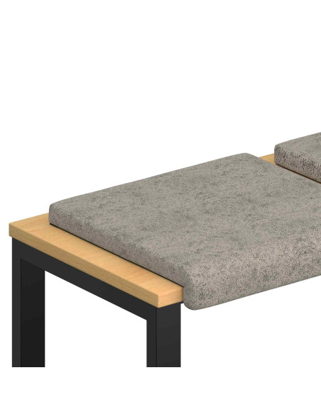 Cuscino per panchina 2 pz Tessuto scamosciato sintetico