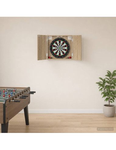 Armadio per Dartboard Rovere Sonoma 56 x 12 x 53,5 cm