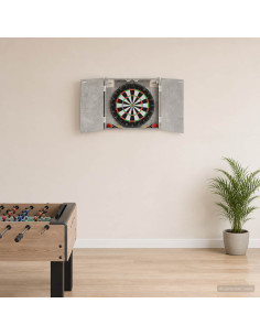 Armadio per Dartboard Grigio Cemento 56 x 12 x 53,5 cm
