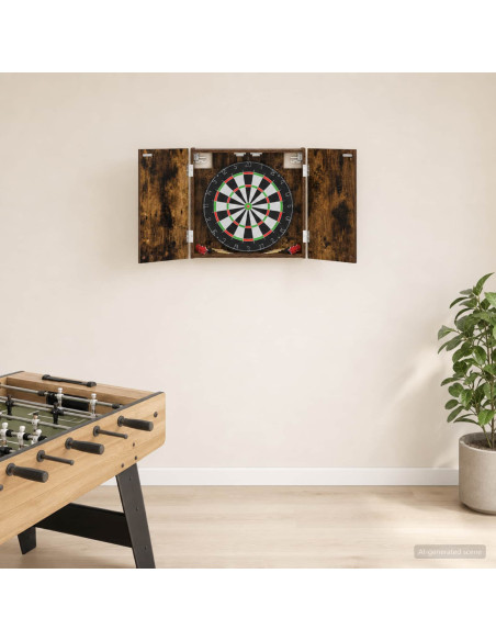 Armadio per Dartboard Rovere Fumo 56 x 12 x 53,5 cm
