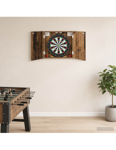 Armadio per Dartboard Legno antico 56 x 12 x 53,5 cm