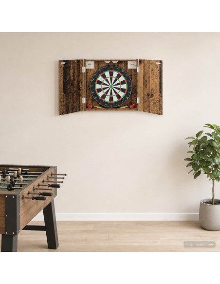 Armadio per Dartboard Legno antico 56 x 12 x 53,5 cm