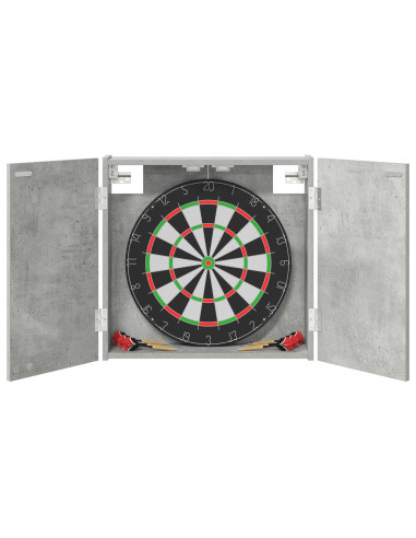 Armadio per Dartboard Grigio Cemento 56 x 12 x 53,5 cm