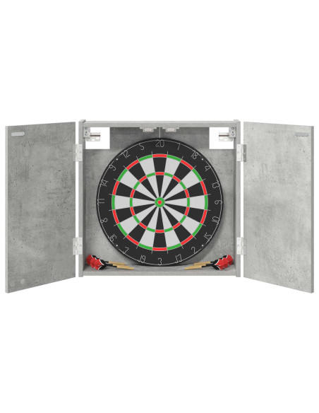 Armadio per Dartboard Grigio Cemento 56 x 12 x 53,5 cm