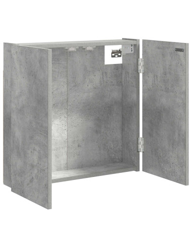 Armadio per Dartboard Grigio Cemento 56 x 12 x 53,5 cm