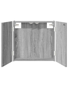 Armadio per Dartboard Sonoma grigio 56 x 12 x 53,5 cm 2