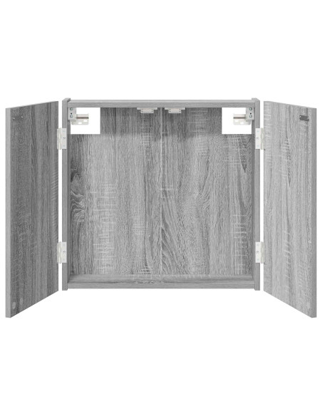 Armadio per Dartboard Sonoma grigio 56 x 12 x 53,5 cm