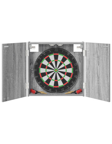 Armadio per Dartboard Sonoma grigio 56 x 12 x 53,5 cm