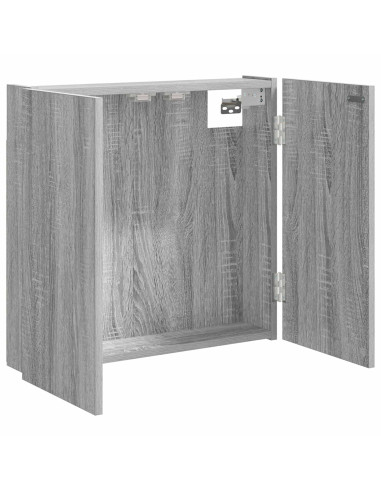 Armadio per Dartboard Sonoma grigio 56 x 12 x 53,5 cm