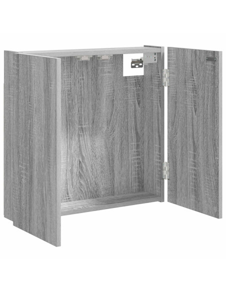 Armadio per Dartboard Sonoma grigio 56 x 12 x 53,5 cm