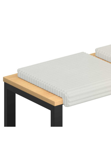 Cuscino per panchina 2 pz Corduroy Morbido Crema